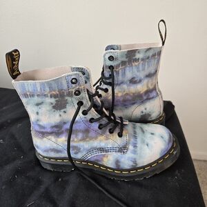 Dr. Martens Multicolor Tie-Dye Boots Womens Size 8